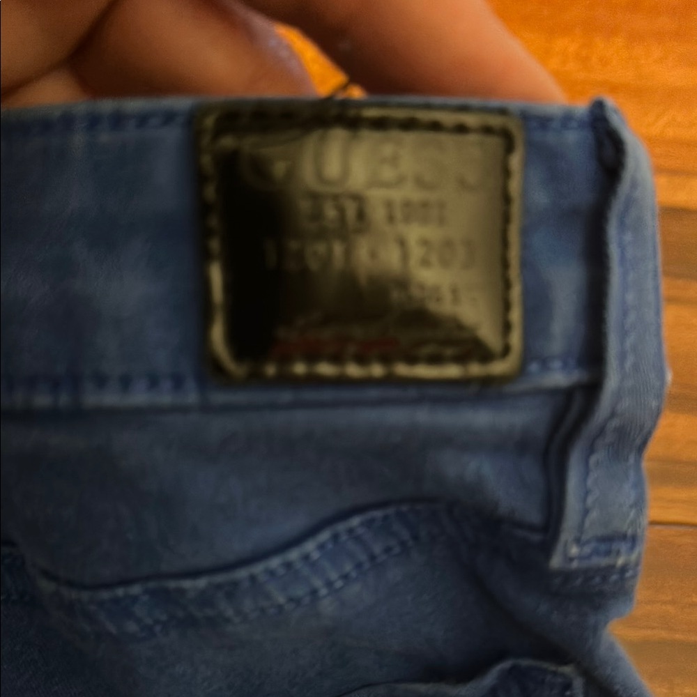 Guess Blue Denim Jeans with Distressed Details